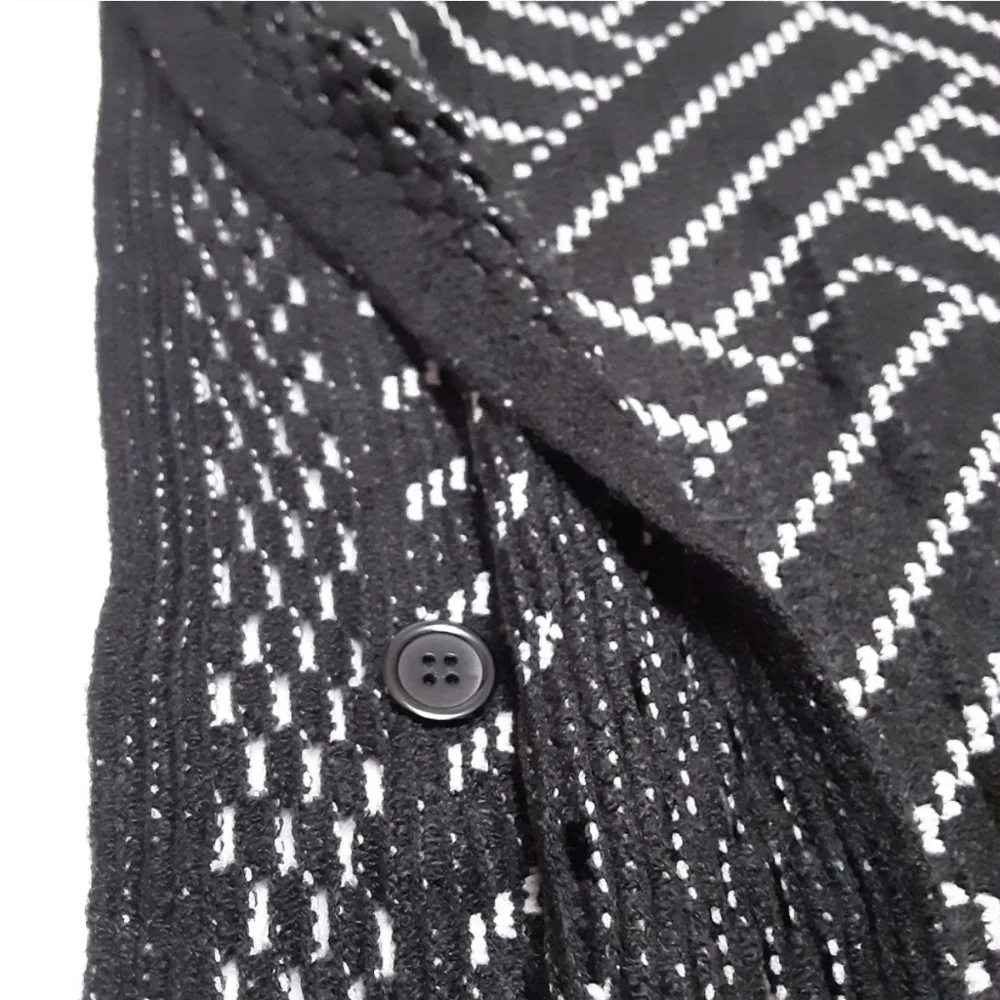 Herringbone Ruana With Fringe - Picture 8 of 12